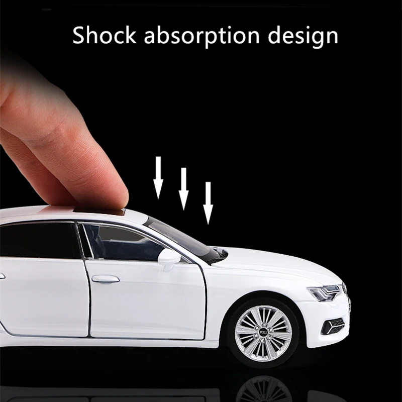 1:32 AUDI A6 Alloy Car Model Diecast & Toy Metal Vehicle Car Model Collection Sound and Light High Simulation Childrens Toy Gift