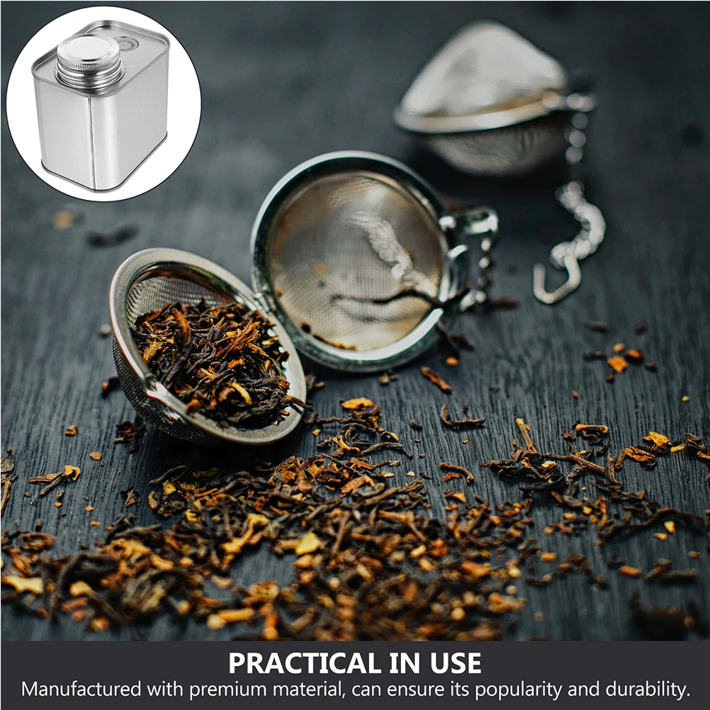 

2 Pcs Coffee Bean Storage Tank Jars Holder Canister Tea Air Tight Container Tinplate with Lid