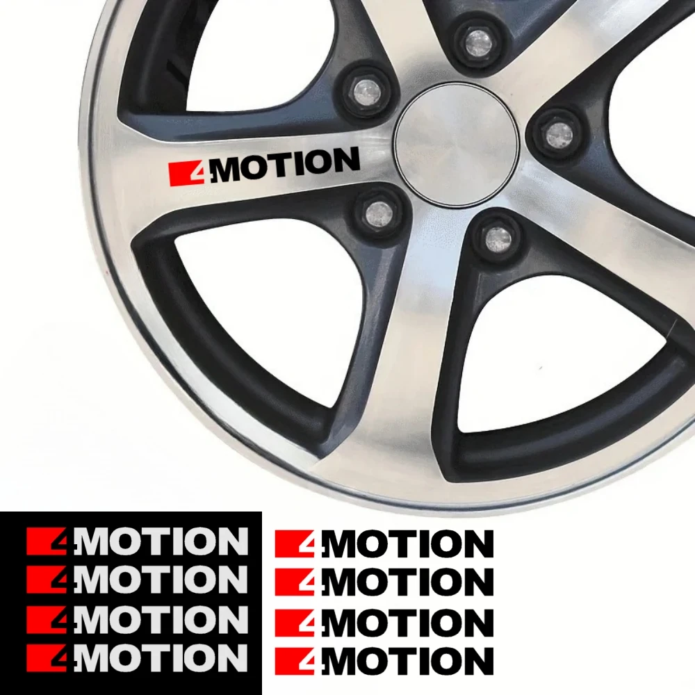 

4Pcs 4Motion Car Wheel Stickers For Volkswagen Rline Magotan Touareg Troc GolfR R36 Talagon