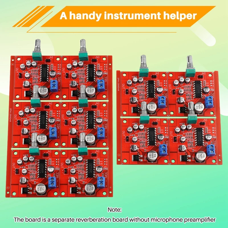 10PCS PT2399 Microphone Reverb Plate Reverberation Board No Preamplifier For DC 6V-15V