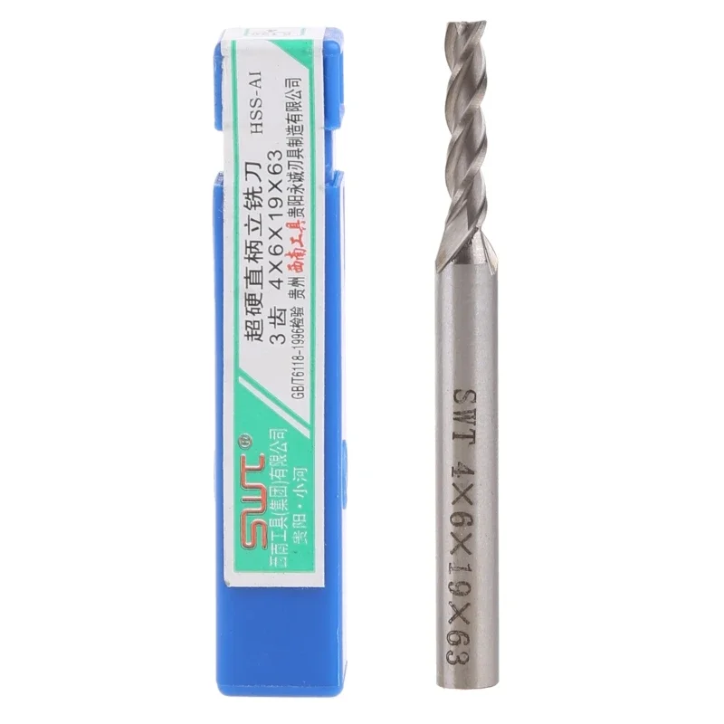 for Extra Long 4mm 3 Flute HSS & Aluminium End Mill Cutter Bit Extended