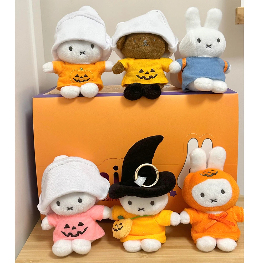 新しいオリジナルミッフィーブラインドボックスハロウィンシリーズドレスアップドールアニメフィギュアミステリーボックスバックパックペンダント装飾キーホルダーギフト