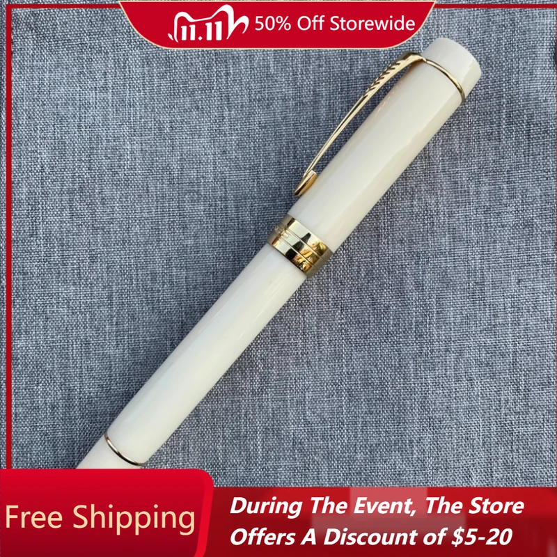 

Роскошные перьевые ручки JINHAO из смолы No 6 EF/F/M с наконечником в стиле ретро из твердой резины для письма, делового письма, школьных канцелярских принадлежностей