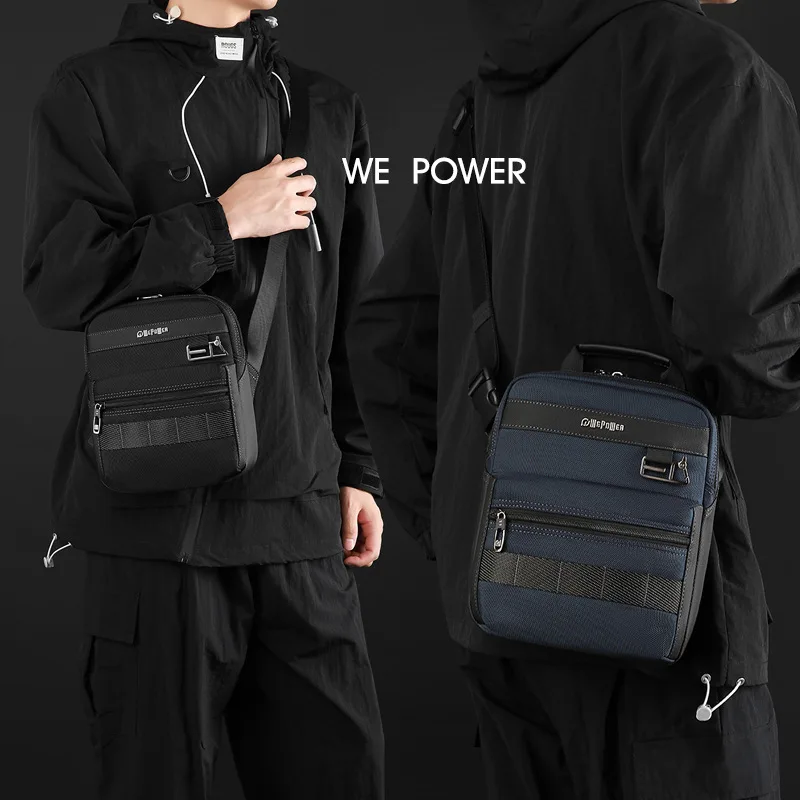 

Водонепроницаемая мужская диагональная сумка через плечо из нейлоновой ткани, ручная плоская вертикальная дорожная сумка большой вместимости для хранения вещей