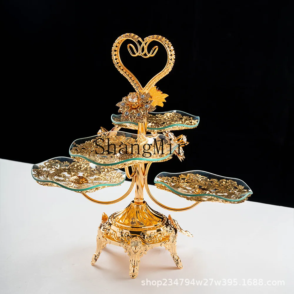 

PYH factory direct sales four-head ceramic light luxury style home hotel living room fruit plate coffee table fruit plate