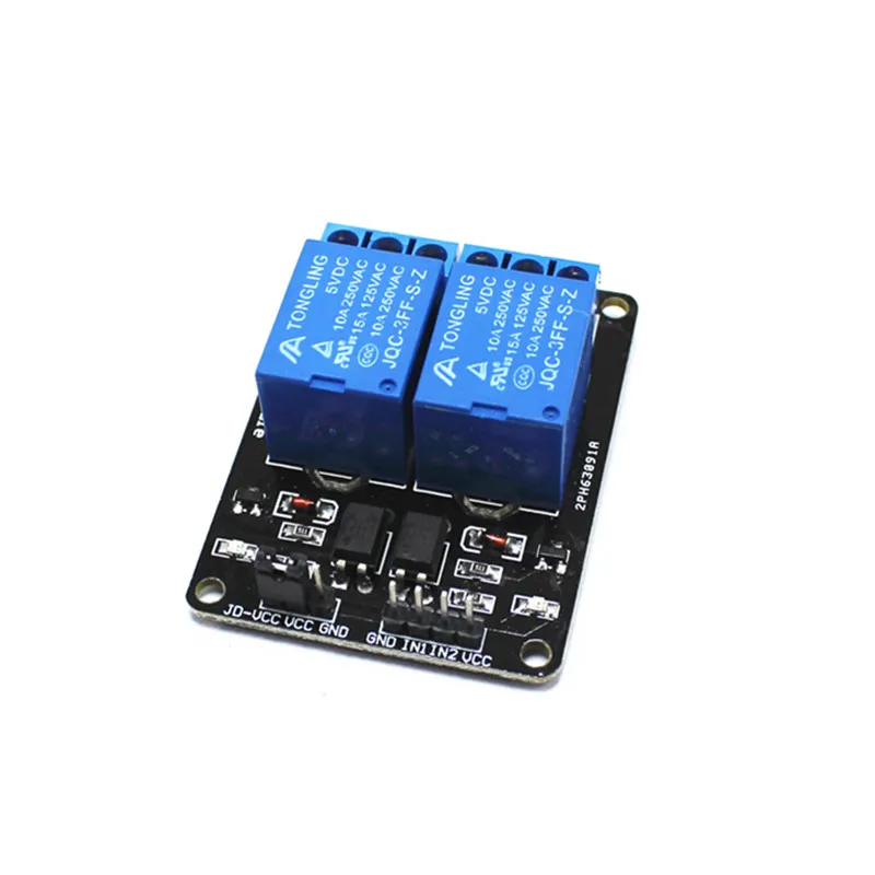 2 way relay module 5V 12V with optocoupler protection relay expansion board MCU development board accessories