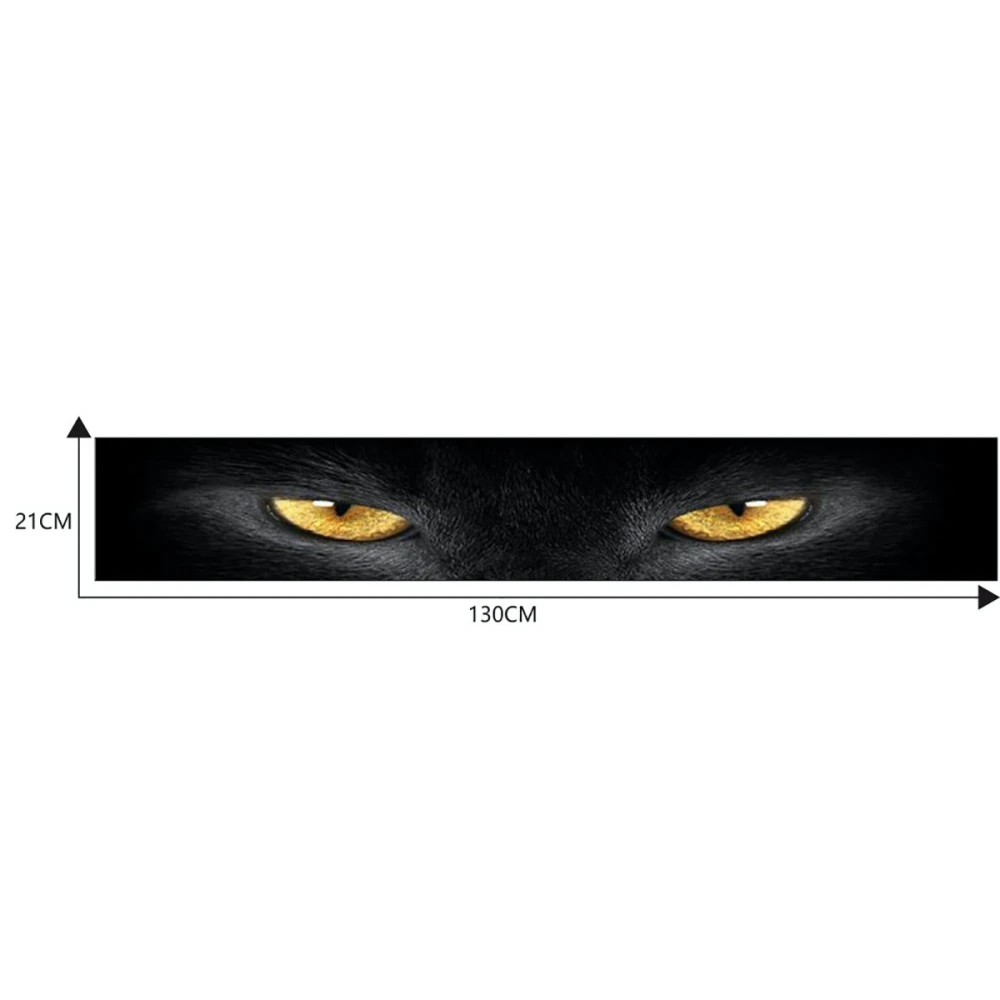 3D Effect Car Front Windshield Stickers Personalized Stickers Interesting Stickers Ghost Pattern Wolf Eyes Pattern