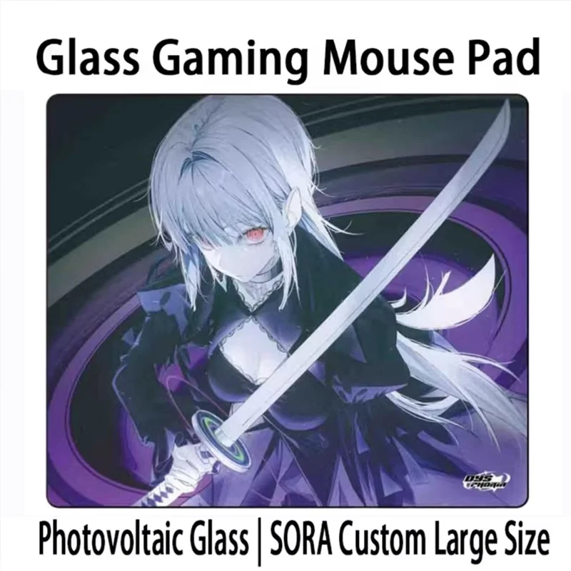 

Коврик для мыши Skypad D-DYSPHORIA Anime Glass с изображением MAKI SORA YUME, матовая поверхность, для настольного компьютера, закаленное стекло, для FPS, настраиваемый, для офиса и игр