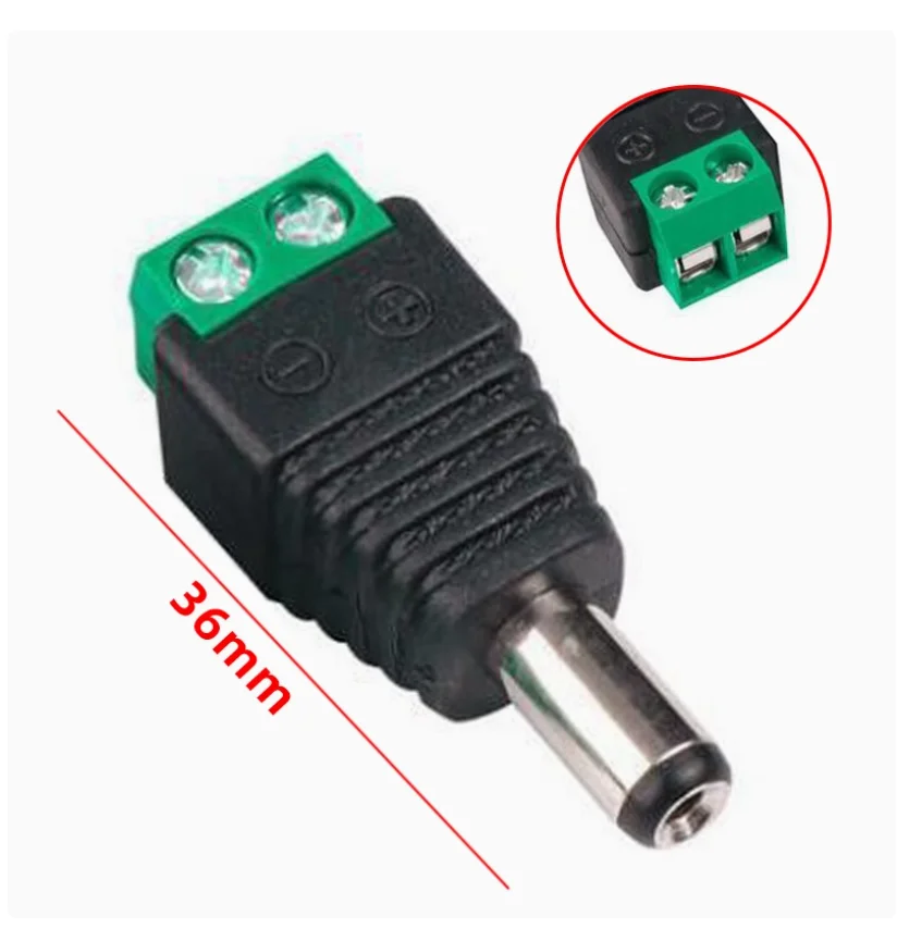 DC Power Jack 5.5-2.1mm 1-36V Male and female head set 12V Power monitoring camera with no welding plug NO.C3047