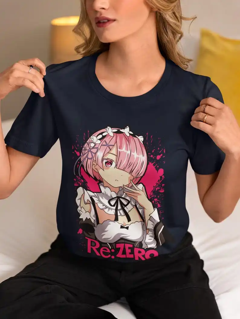 Fantasy Maid Anime Unisex T-shirt - Japanese Manga Style, 2010s Era Apparel, Isekai Theme, Otaku Gift, Classic Anime Fashion, Ka