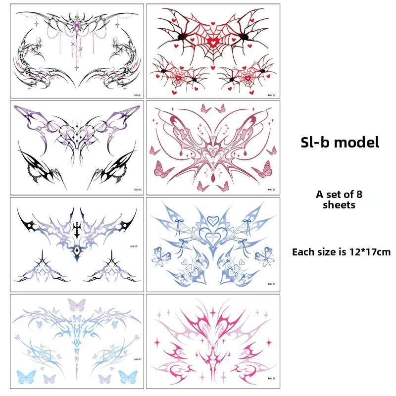مثير البطن الوشم ملصقات للماء الشيطان الرغبة النقية زوجين ملصقات للرجال والنساء ديكور المنزل أنماط أخرى #3