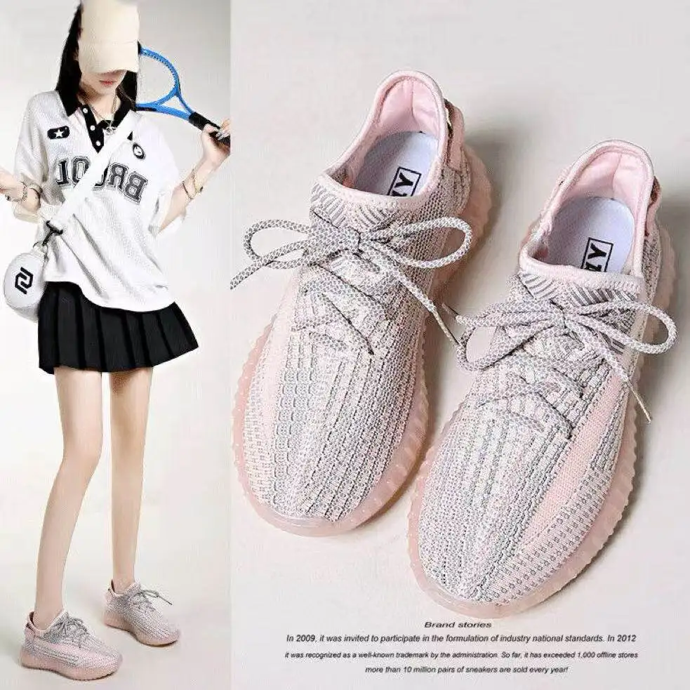 

Lightweight Breathable Women's Sports Shoes Coconut Shoes Dad Sneakers Summer Casual Mesh Running Shoes Low Top Lace-Up