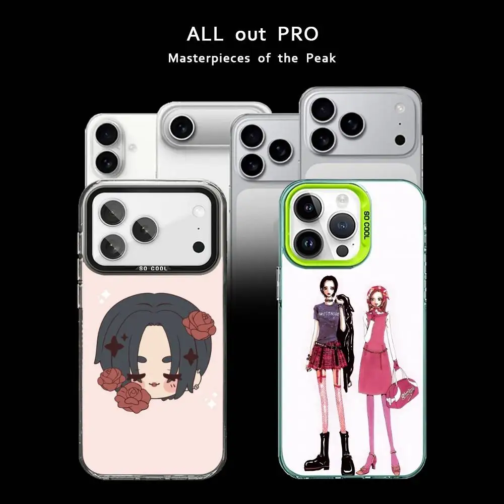 

Cartoon Anime Oosaki Nana Phone Case For iPhone17,16,15,14,13,12,11 Pro Max Blcak Matte Shockproof Cover