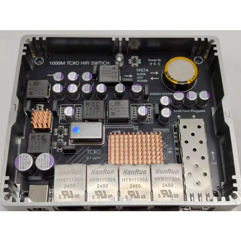 

НОВЫЙ коммутатор TCXO HIFI, 4-портовый, полный гигабитный + один SFP (поддержка оптических/электрических модулей)