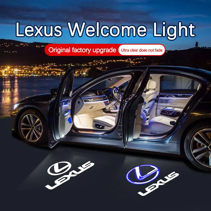 Led porta do carro luz de boas-vindas logotipo projetor lâmpadas laser para lexus es gs gx is ls lx 460 rc 300 350 300h 330 400 rx270 350 450h rc