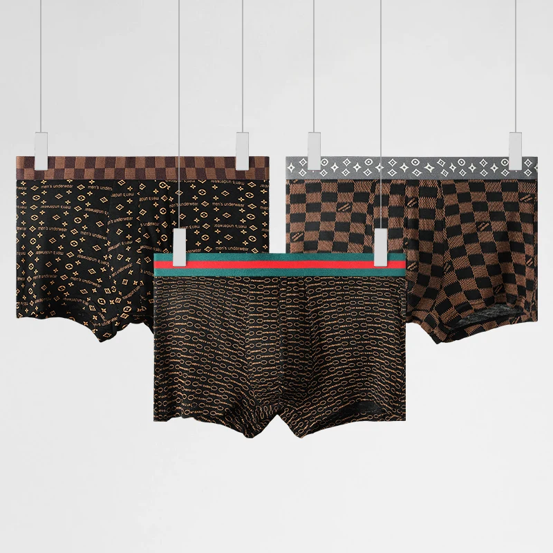 3PC 남성 속옷 남성 모달 복서 여름 얇은 소년 스포츠 항균 속옷 남성 복서 반바지 헤드