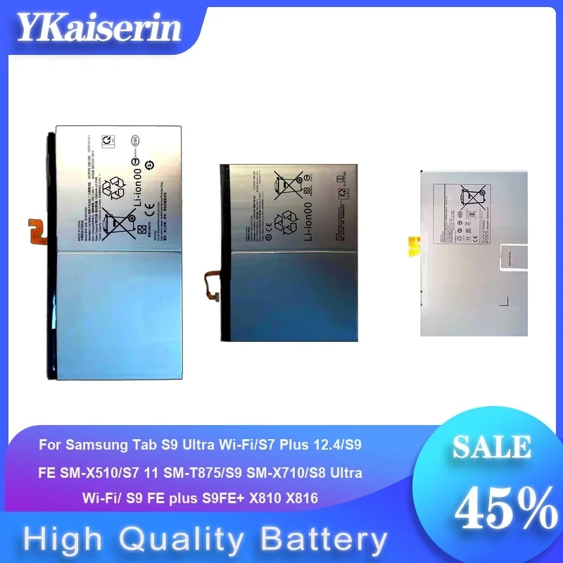 

EB-BX516ABY Аккумулятор для планшета Samsung Galaxy Tab S7 11 SM-T875 S8 S9 Plus/Ultra Wi-Fi X910/5G 12,4 FE S9FE+ X810 X816 Bateria
