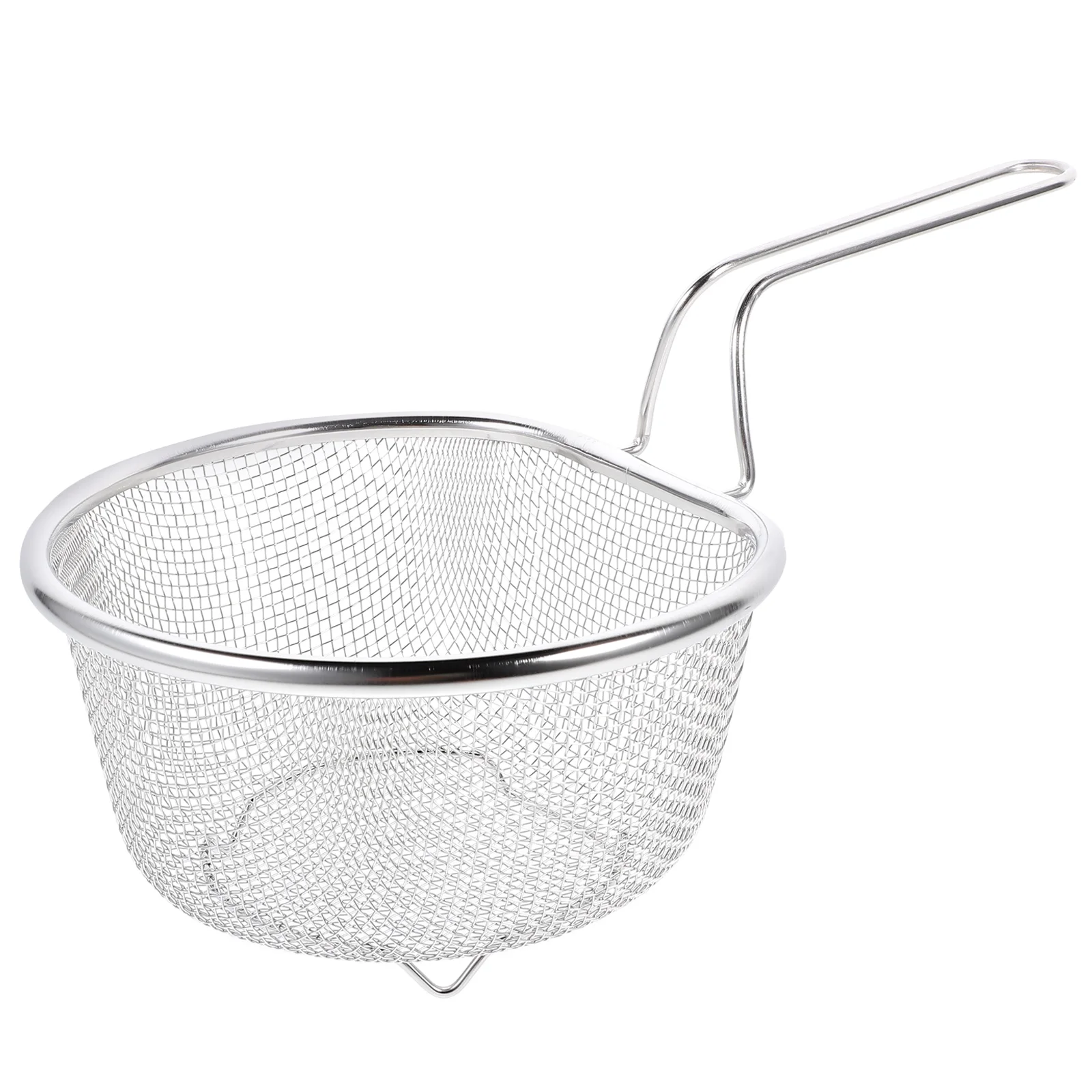 

1pc Stainless Steel Fry Basket Hot Pot Colander Baskets Handle 304 Reusable Shopping Kitchen Gadgets Fryer Tool Oil Filter