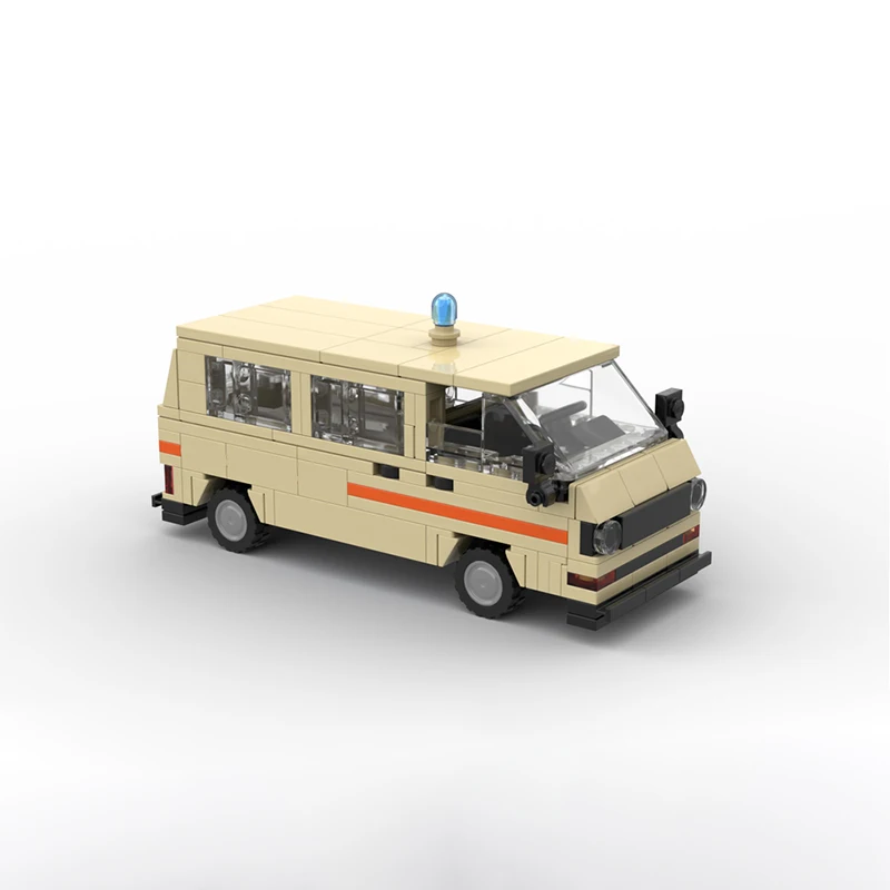 

196 шт. MOC 1982 VWss Transporter T3 немецкий красный крест скорой помощи строительные блоки Рождественский подарок праздник Time-Killing