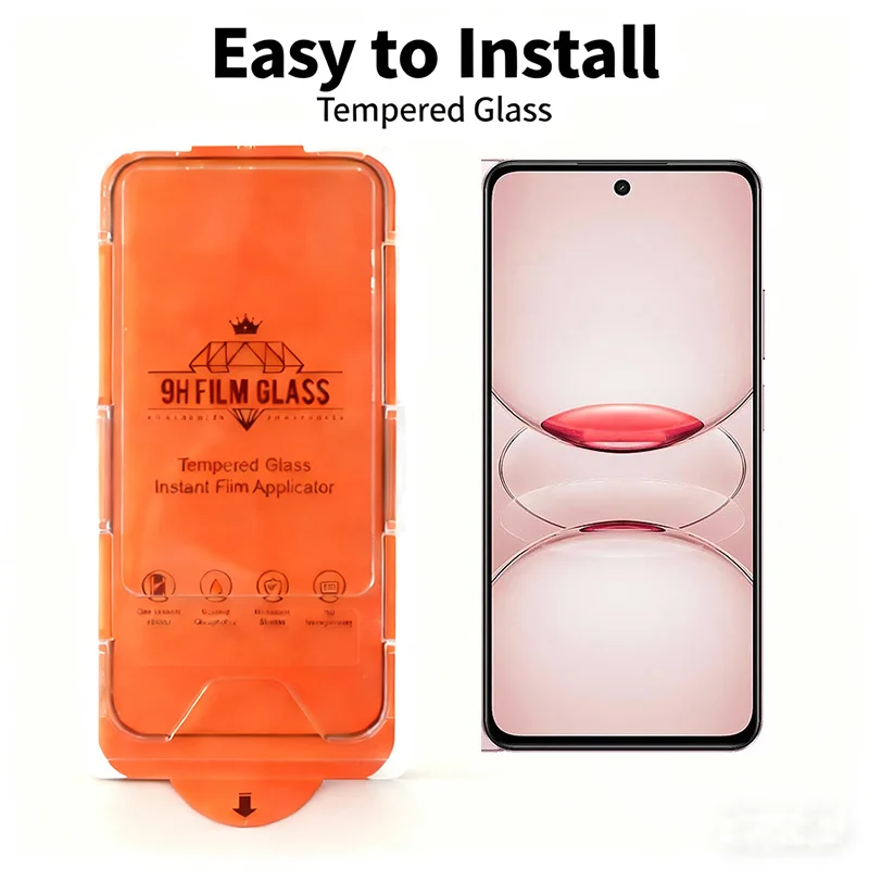 

2pcs Dust Free Tempered Glass for Realme C75 C75X C73 C71 C65 C55 V60 Pro V50S Screen Protector Fingerprint-free