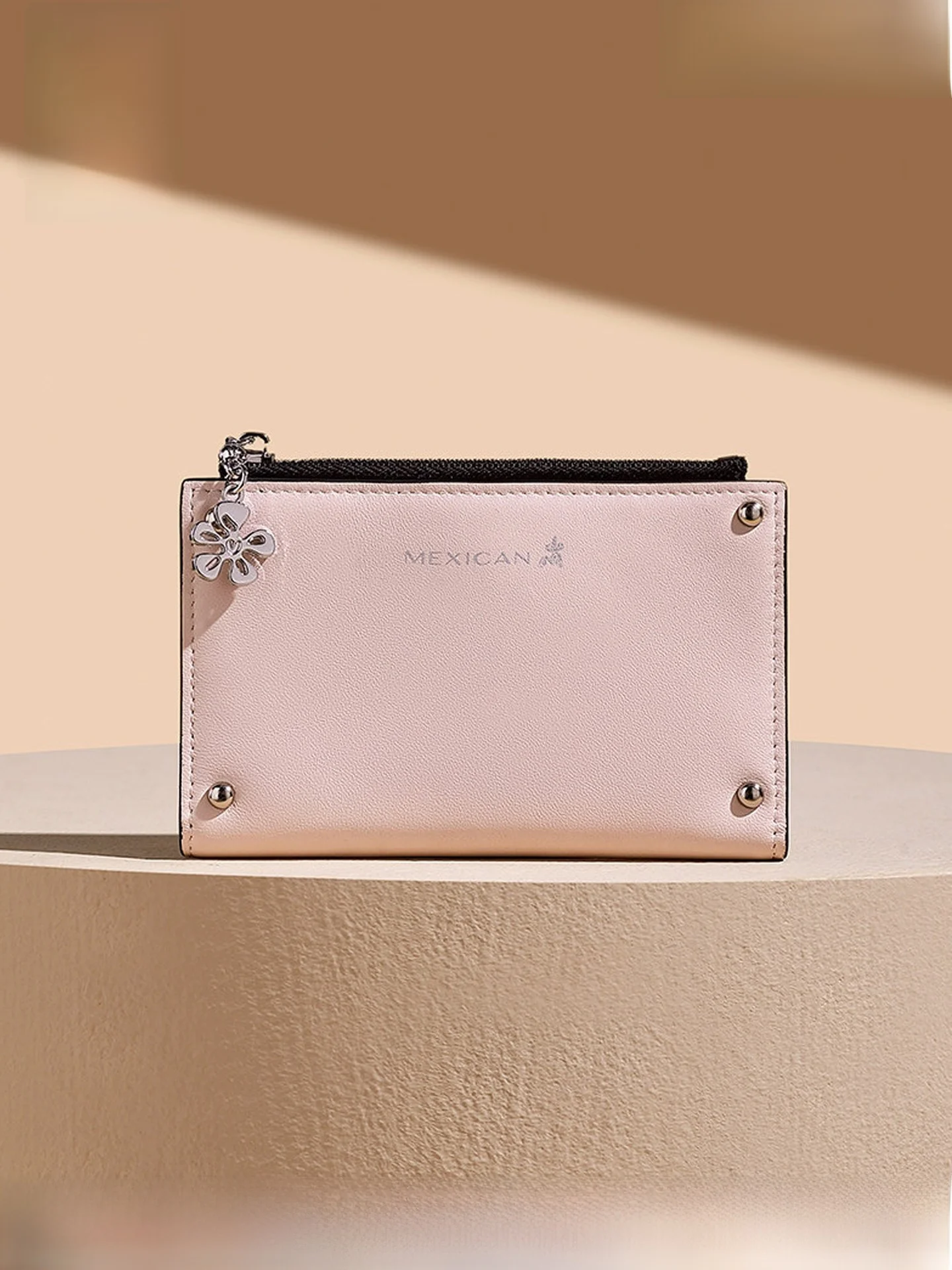 genuine-leather-wallet-for-women-large-capacity-sheepskin-card-bag-pink-wear-resistant-coin-purse-korean-style-short-wallet