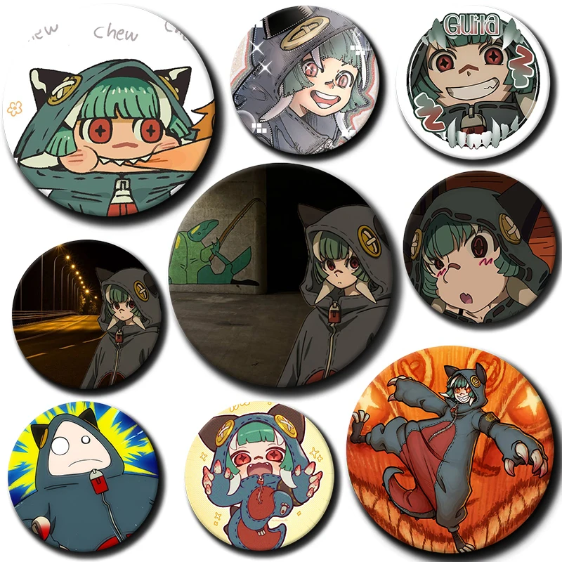 

58mm Cartoon Character Guita Reaper Button Pin Badge Guita Anime Brooch Creative Badge for Backpack Clothes Decoration Gift