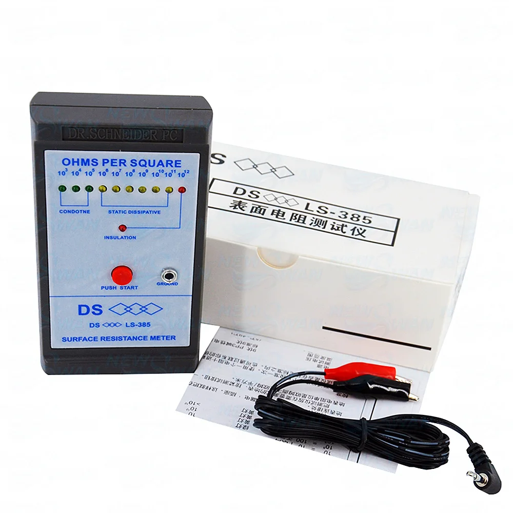 LS-385 Surface Resistance Tester Static Pad Antistatic Tester Surface Impedance Measuring Instrument Human Electrostatic Tester