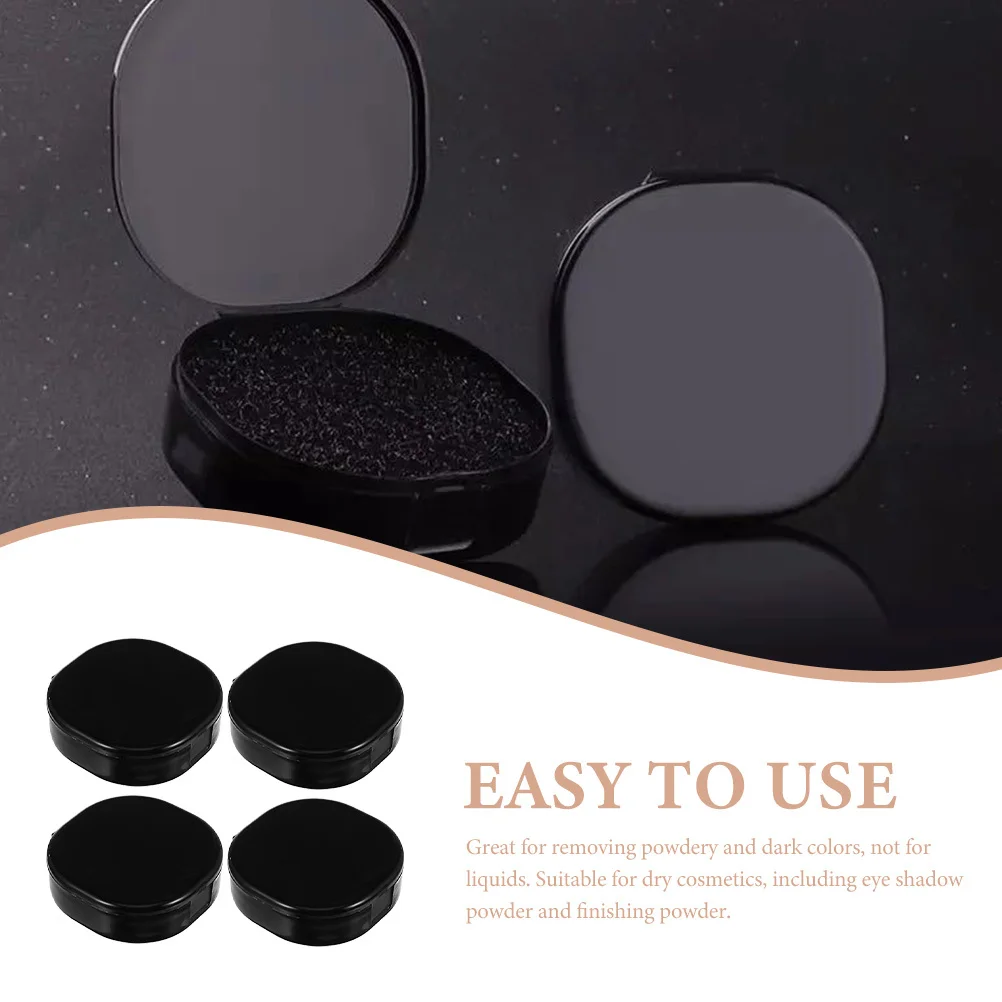 

4Pcs Makeup Brush Cleaning Box Portable Dry Clean Sponge Tool for Powder Eyeshadow Removal Quick Cleaning Without Water