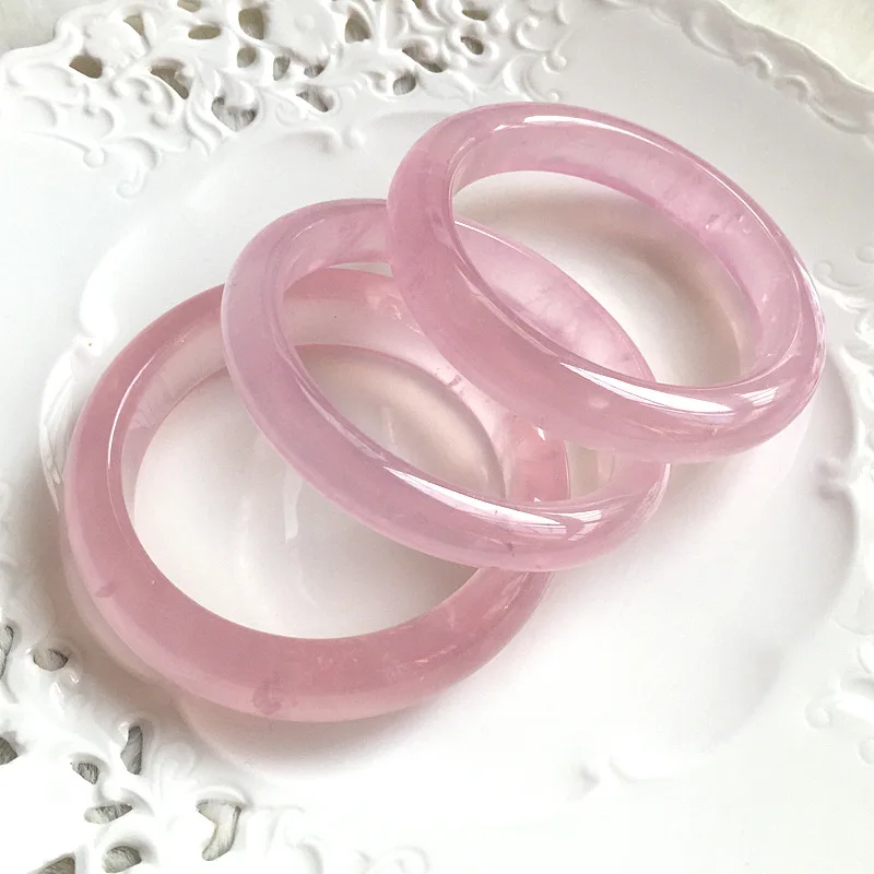 natural-icy-madagascar-rose-quartz-bangle-hibiscus-stone-crystal-bangle-fine-texture-healing-jewelry-for-women-daily-wear-gift