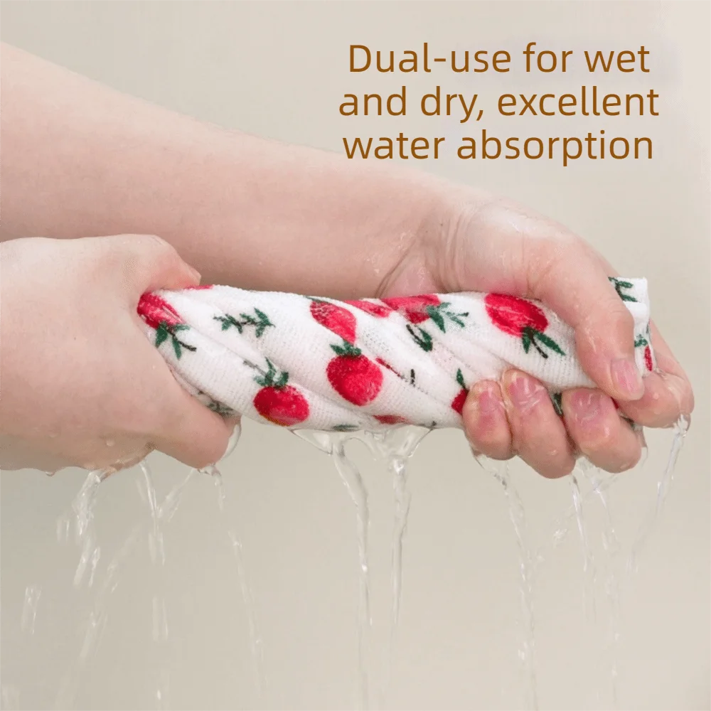 New Reusable Microfiber Cleaning Wipes Washable High Absorbency Cleaning Rag Multi-Purpose Durable Dish Rags Kitchen Cleaning