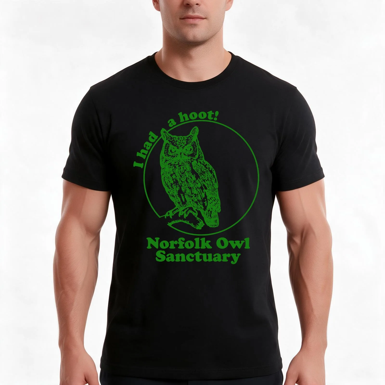 I had a hoot at Norfolk Owl Sanctuary T-Shirt Summer Casual Cotton Tee Oversized Streetwear Tops Vintage Graphic Print