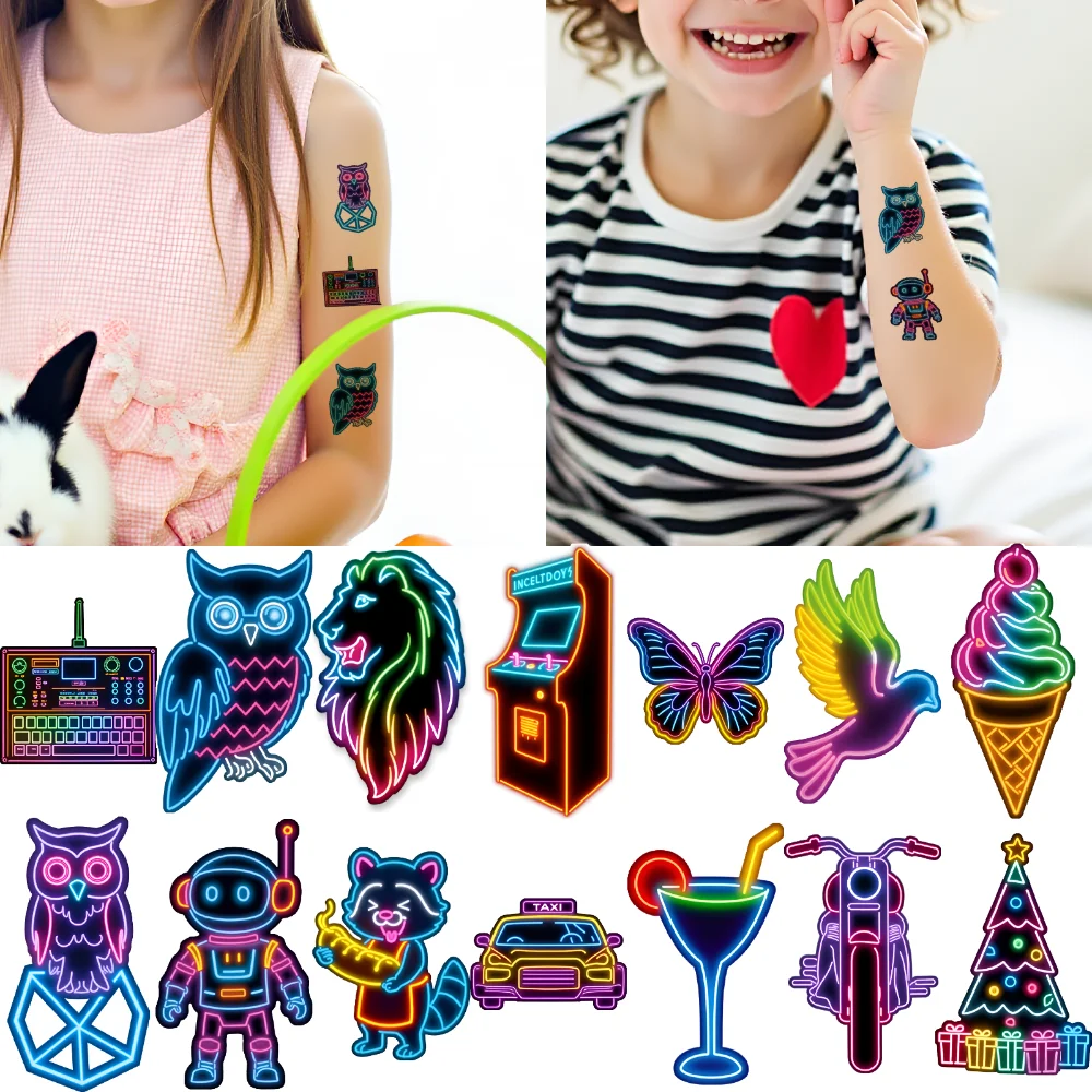 54pcs Temporary Tattoo Dinosaur Stickers Waterproof Long-lasting Body Stickers Decorative Stickers For Arms Children Cheeks
