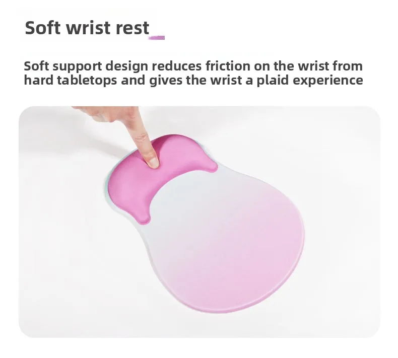 Gradient Silikon Handgelenkauflage Mauspad Q-Soft Schreibtischunterlage für Büro und Gaming in 9 Farboptionen – Detail 4