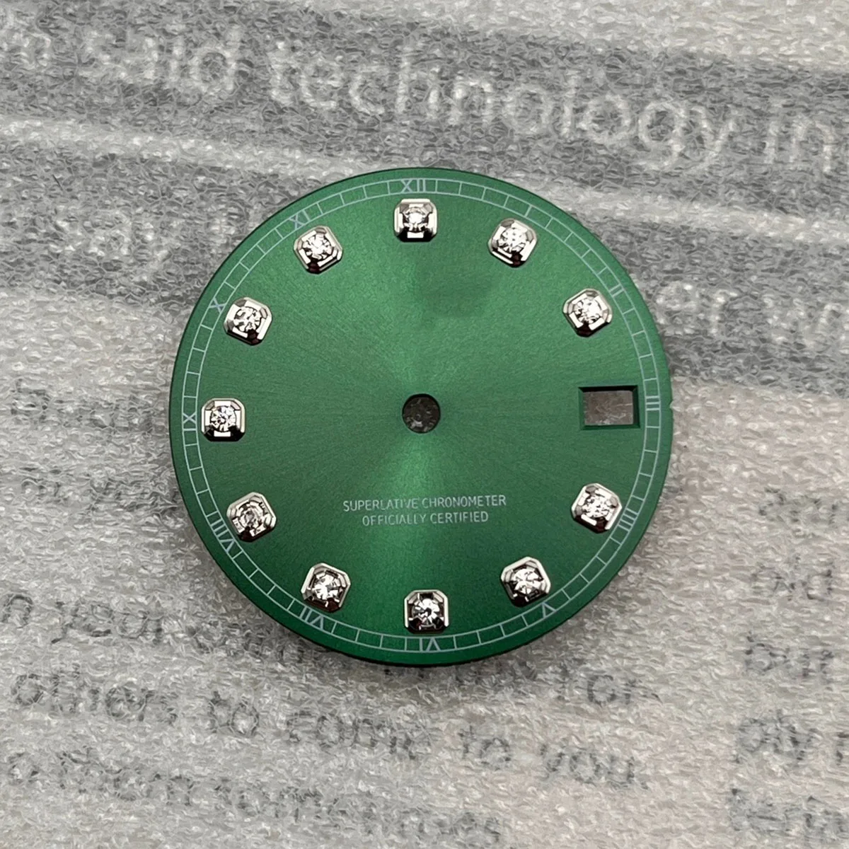 NH Dial 35 Diamond Watch Dial Green Luminous Dial Mod Parts for 35/36 Automatic Movement Accessories 28.5 mm