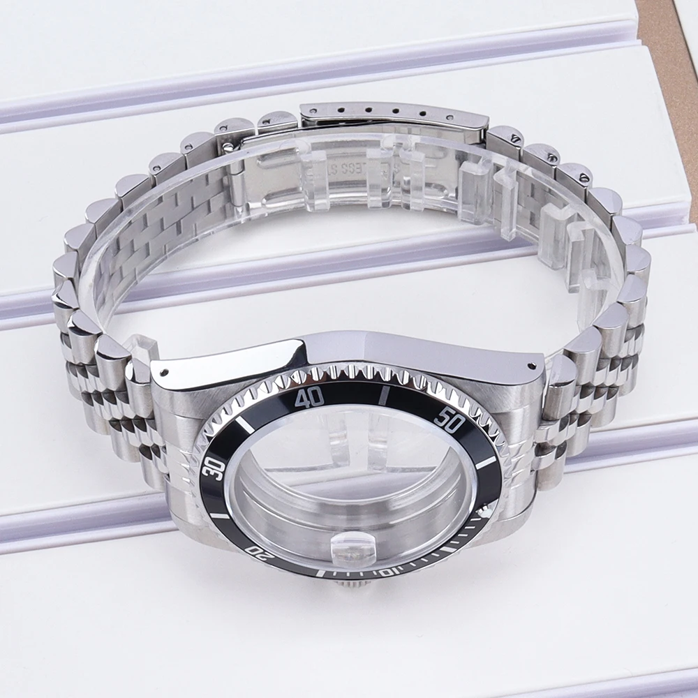 38-mm-Vintage-Uhrengehäuse und -Armband, 316L-Edelstahlteile mit Saphirglas für NH35-, NH36-, NH34/38- und NH70-Uhrwerke, passend für Retro-Submariner. – Detail 5