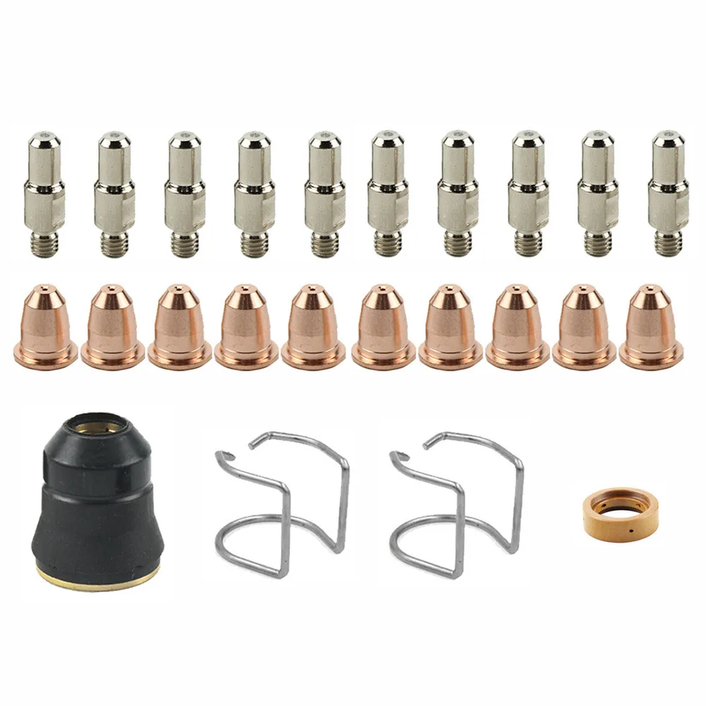 

Комплект сменных деталей для плазменного резака: электроды, сопла, защитные экраны, вихревые кольца, пружины, направляющие для Chicago Electric 95136 CUT 45 S45