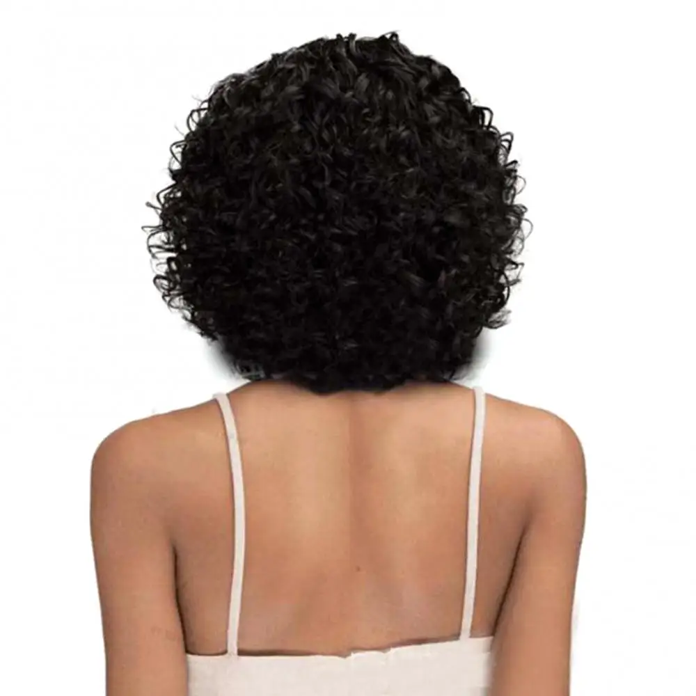Wig Bob gelombang air Wig rambut manusia keriting pendek untuk wanita Wig Brasil berwarna Pirang madu tahan panas potongan sisi untuk wanita
