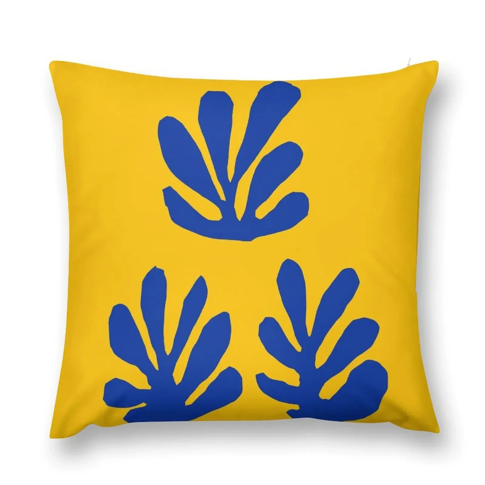 

Matisse Leaves Yellow Blue Throw Pillow Pillowcases For Pillows Pillow Covers Decorative Sofa Cushion Cover pillow