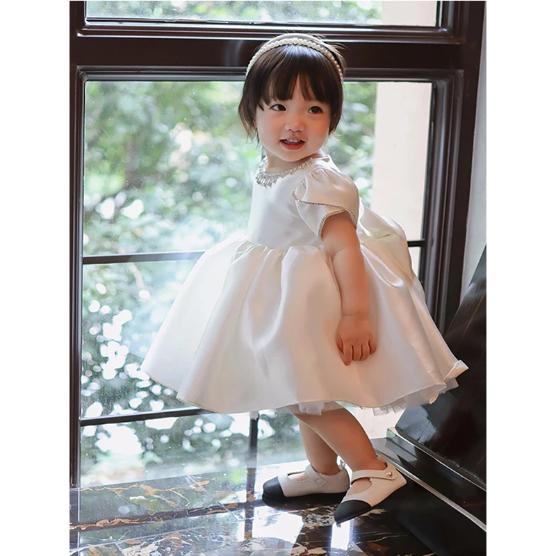 Children Girls Party Dresses Sequins Princess 1st Birthday Baby Girls Dress Wedding Party Kids Dresses Girl Baptism Ball Gowns