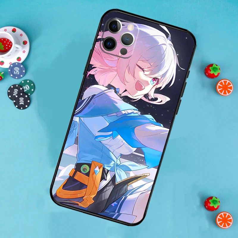 March 7th Honkai Star Rail Phone Case For iPhone 16 15 13 14 12 11 Pro Max X XR XS Max 14 Plus Soft Case Cover