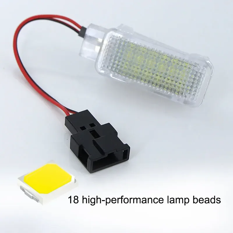 2pcs White LED Courtesy Glove Box Under Door Foot Light for VW Touareg Tiguan Eos Passat SKODA SUPERB 2016 - 3V