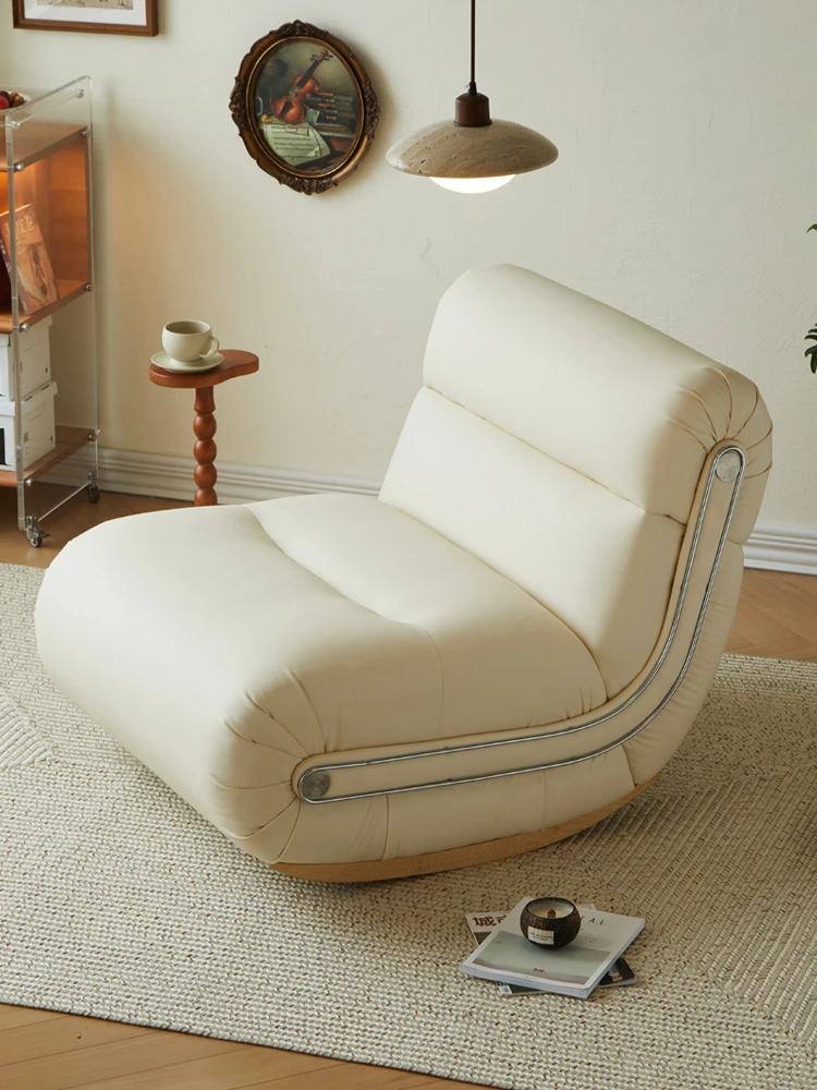 Yjq Snail Lounge Sofa Chair Living Room Bedroom Rocking Chair Cream Style