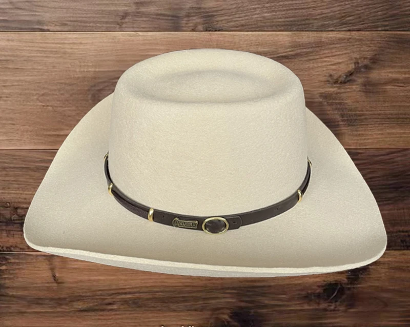 

Pure wool cowboy hat, unisex Western riding wide-brim hat