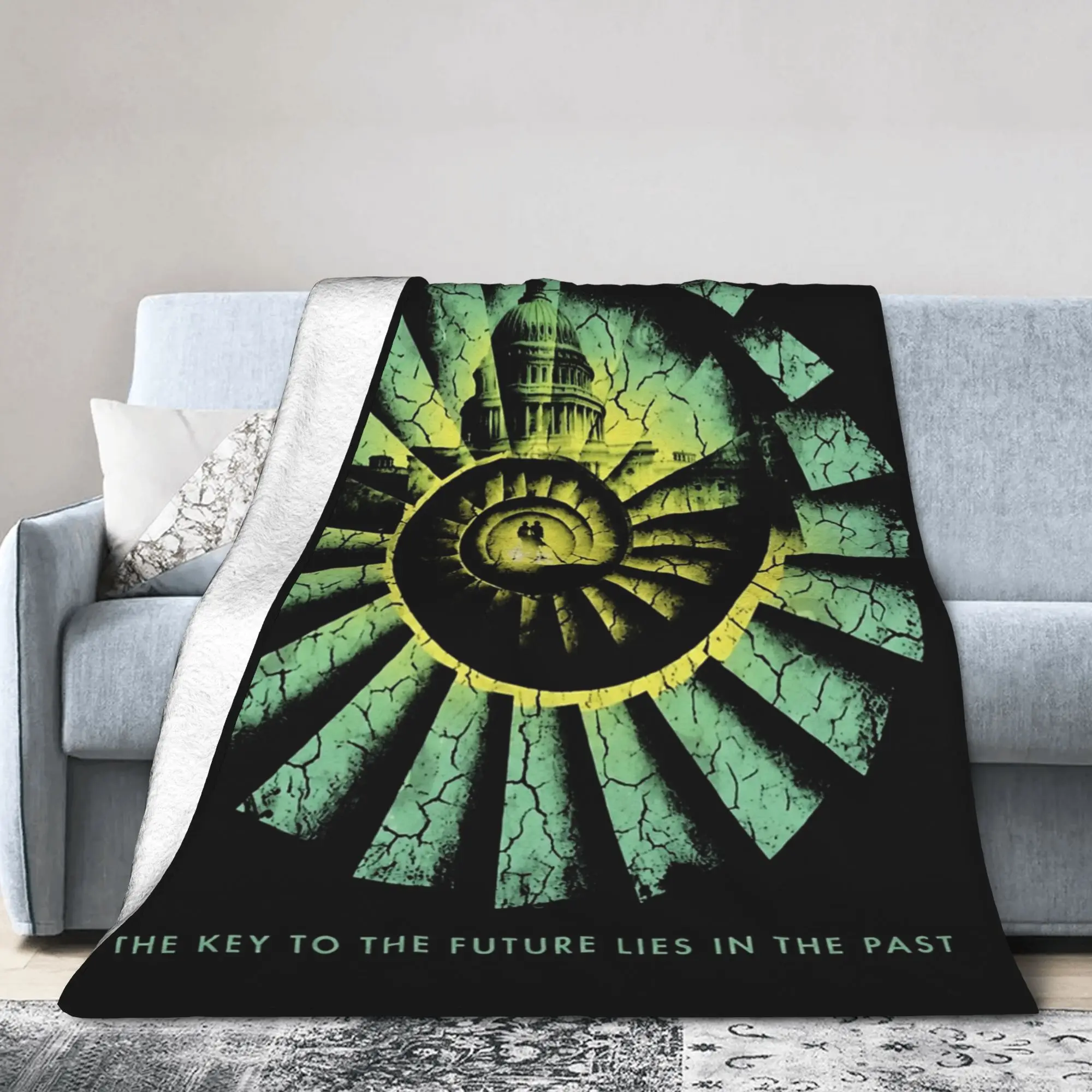 Silos Key to the Future Capitol Blankets  Flannel Breathable Bedding Throw Blanket for Bedroom Textile Decor Office Lightweight