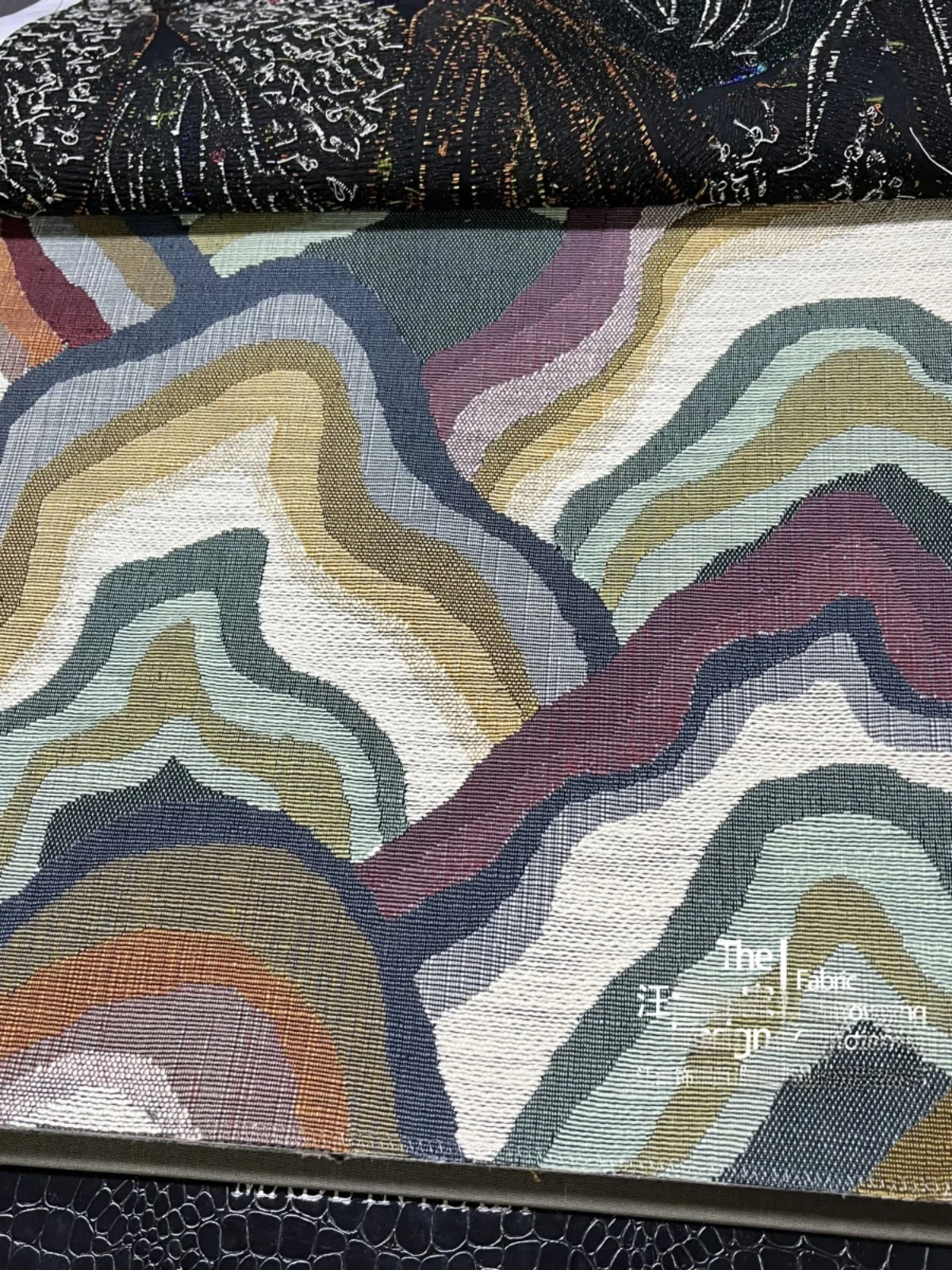 

Original Casamance High-End Knitted Curtain Fabric haya Small Hill Nordic Sle Geometric Pattern Home Textile