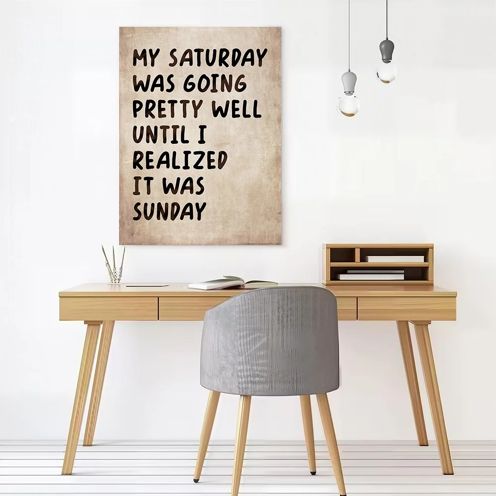 Funny Weekend Printed Canvas Poster Personalized High Quality Wall Art Paintings for Bedroom Home Decor Living Room Decoration