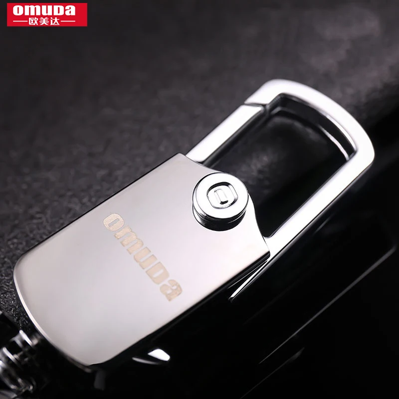 OMUDA Keychain Men\'s Waist Hanging Key Chain Stainless Steel Key Ring Rotating Double Ring Multifunctional Bottle Opener