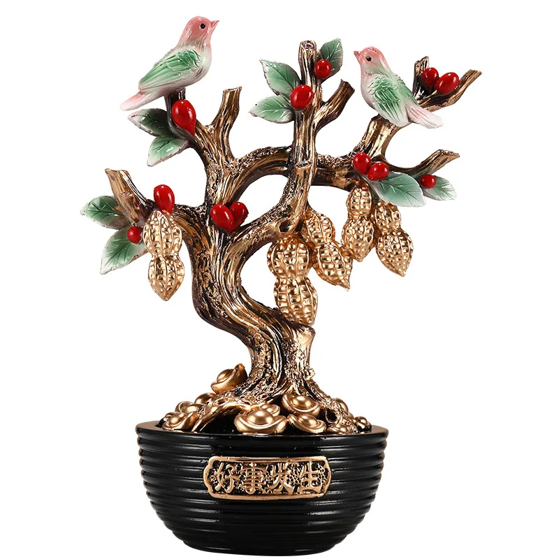 

DSA new Chinese style good things happen fortune tree lucky ornament office opening housewarming new home front desk gift
