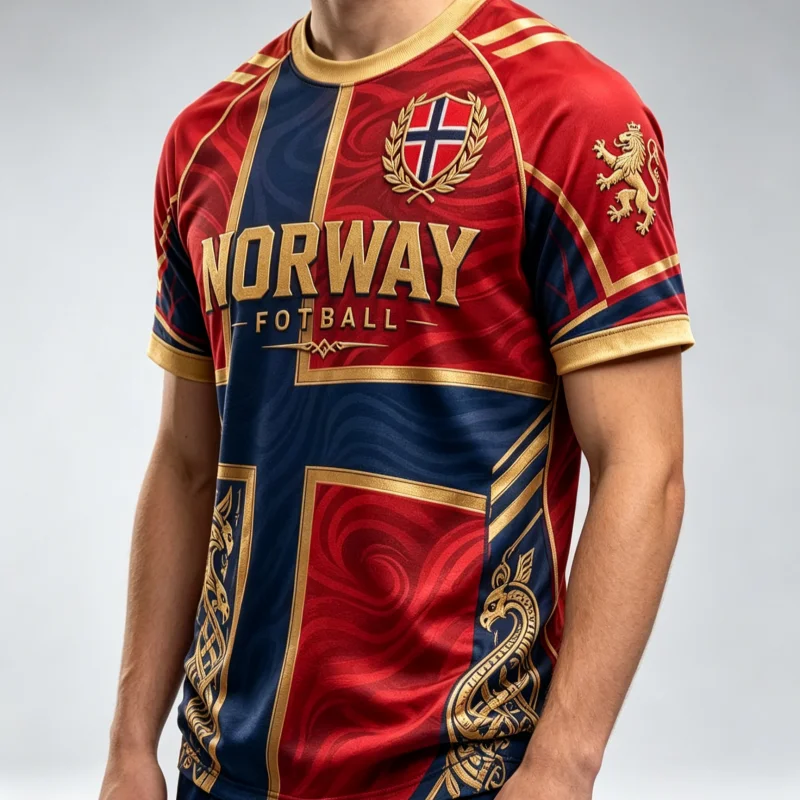 Nordic Viking Retro Style 2026 Norway Fan Jersey Casual Football T-Shirt Breathable Quick-drying Soft  Family Matching Y2K