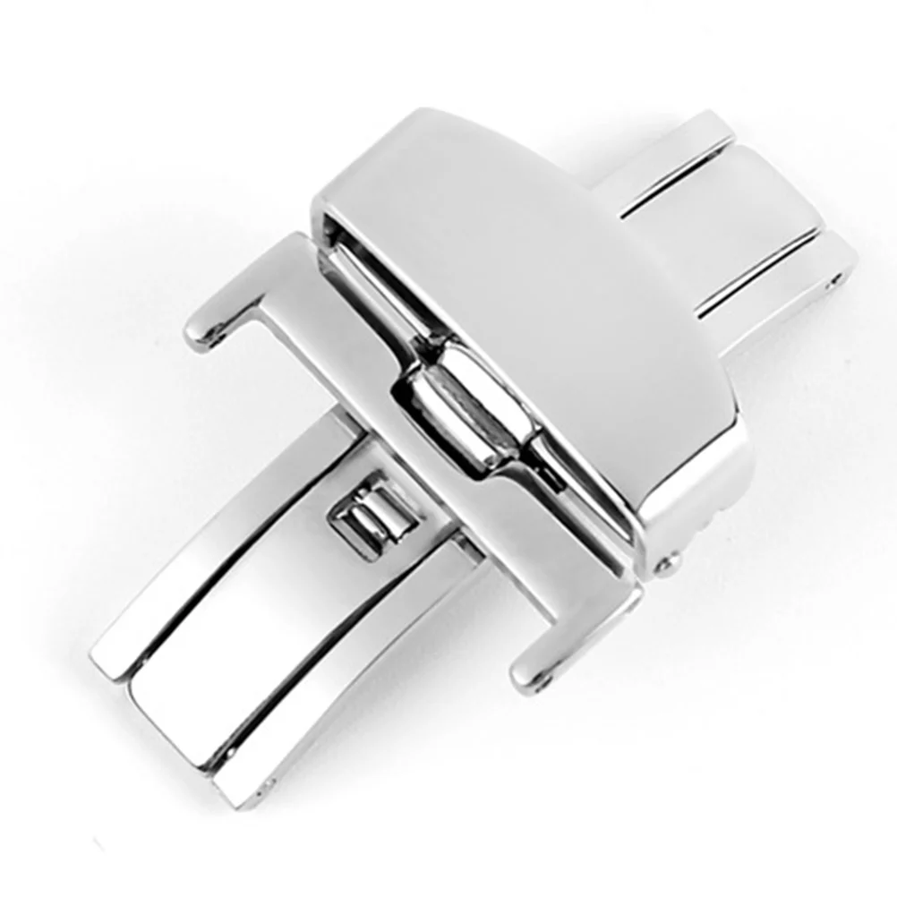 

1Pcs Stainless Steel Watchband Silver Single Buckle Secure Clasp Durable Luxury Business Strap Watchband Watch Buckle